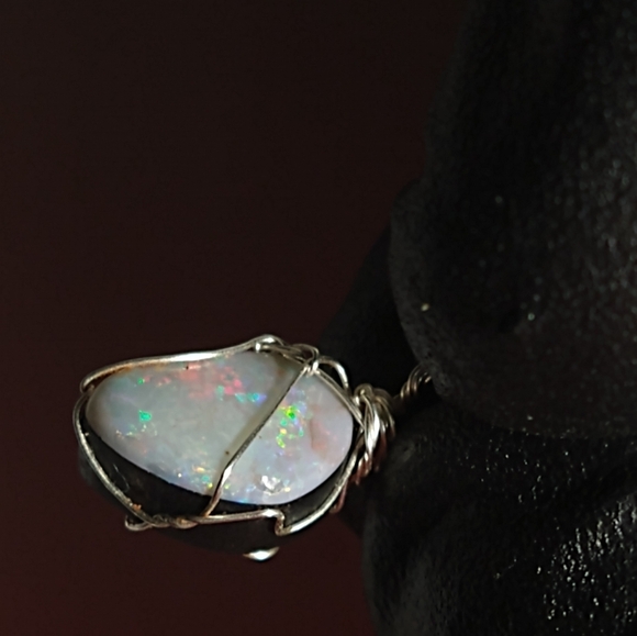 Full Spectrum Australian Opal Doublet Pendant (925) - Picture 7 of 9